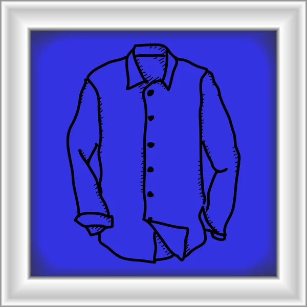 Garabato simple de una camisa — Archivo Imágenes Vectoriales