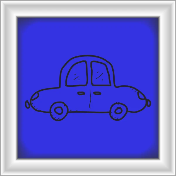Doodle simples de um carro — Vetor de Stock