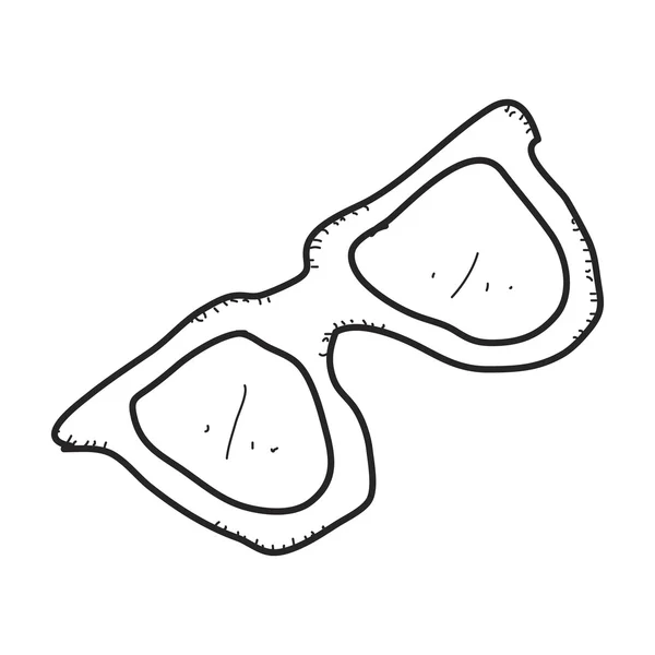 Une simple gribouille de lunettes — Image vectorielle