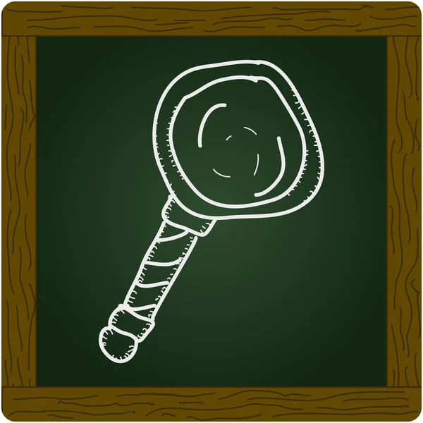 Simple doodle of a magnifying glass — Stock Vector