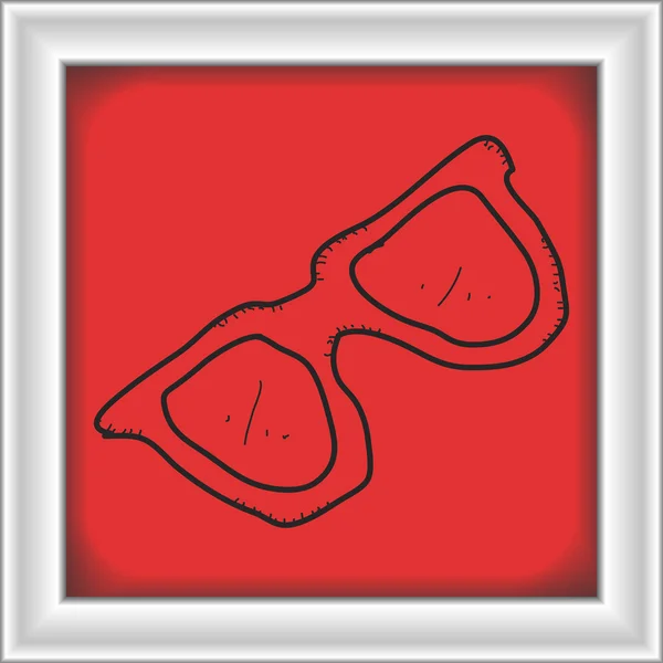 Einfaches Doodle einer Brille — Stockvektor