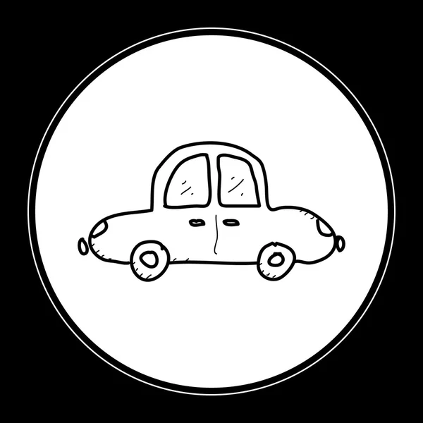 Garabato simple de un coche — Vector de stock