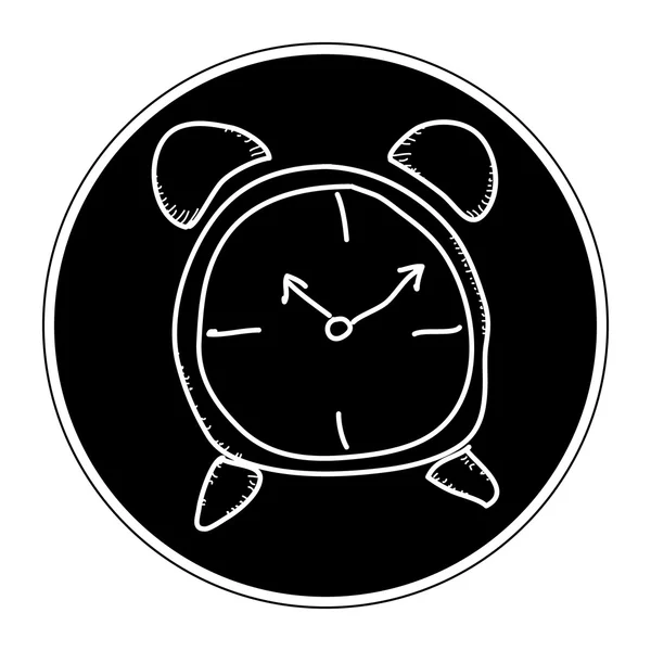 Simple gribouillage d'horloge — Image vectorielle