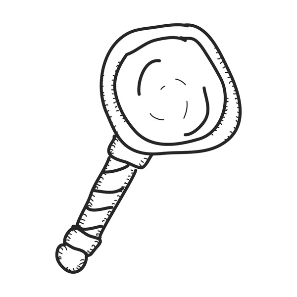 Simple gribouillage d'une loupe — Image vectorielle