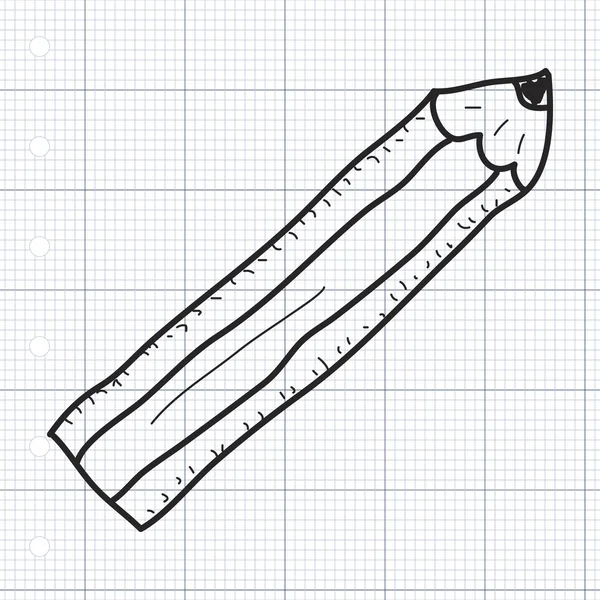 Einfaches Gekritzel eines Bleistifts — Stockvektor
