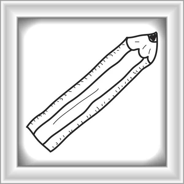 연필의 간단한 낙서 — 스톡 벡터