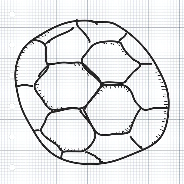 Bir futbol basit doodle — Stok Vektör