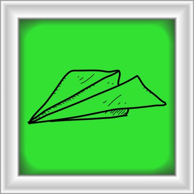 Kağıt Uçak basit doodle