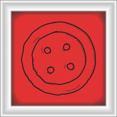 Bir düğmeye basit doodle