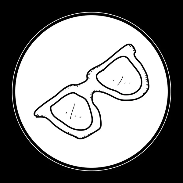 Doodle sederhana dari sepasang kacamata - Stok Vektor
