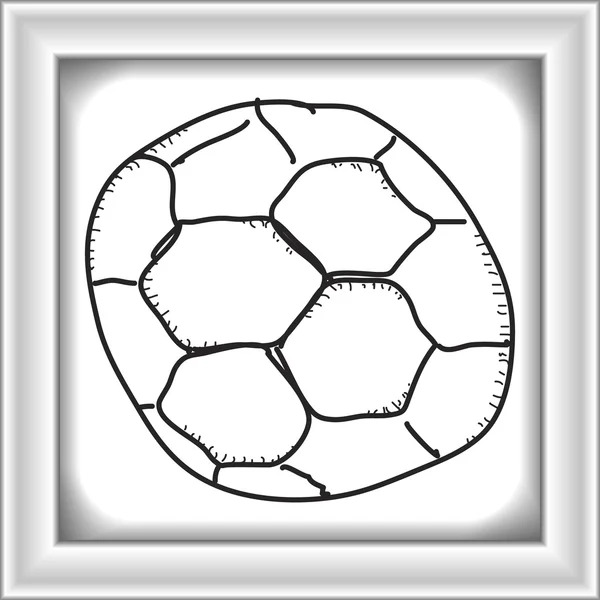 Doodle simples de um futebol — Vetor de Stock