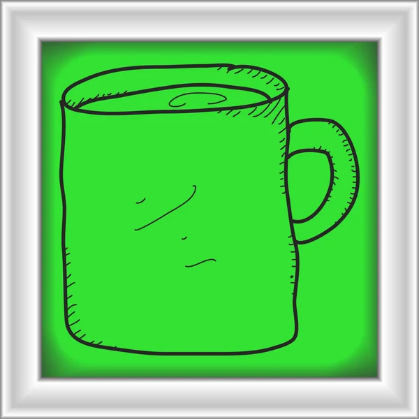 Garabato simple de una taza — Vector de stock