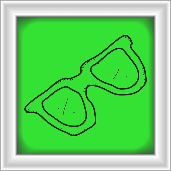 Enkla doodle för ett par glasögon — Stock vektor