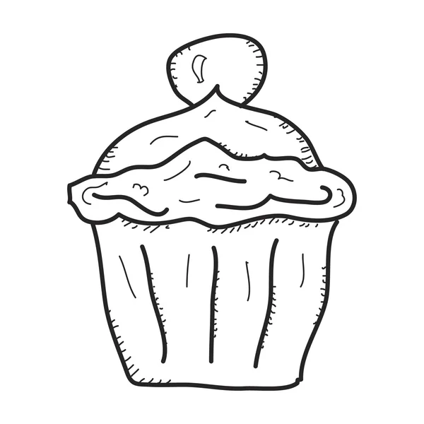 Doodle proste ciasto — Wektor stockowy