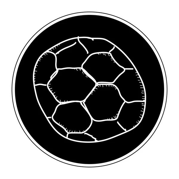 Einfaches Gekritzel eines Fußballs — Stockvektor