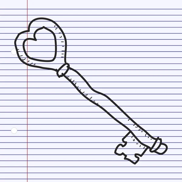 Enkla doodle för en nyckel — Stock vektor