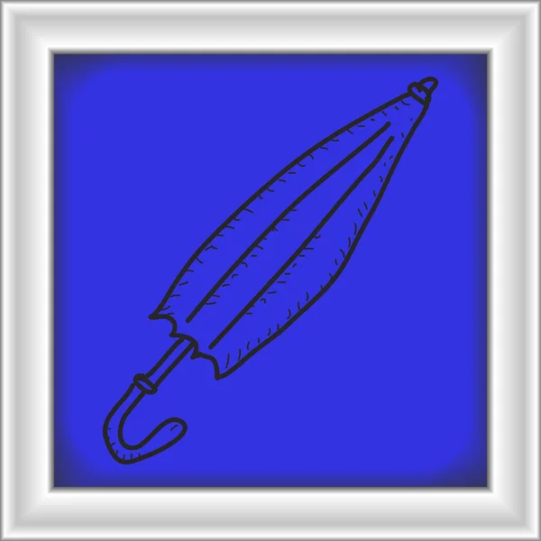 Garabato simple de un paraguas — Archivo Imágenes Vectoriales
