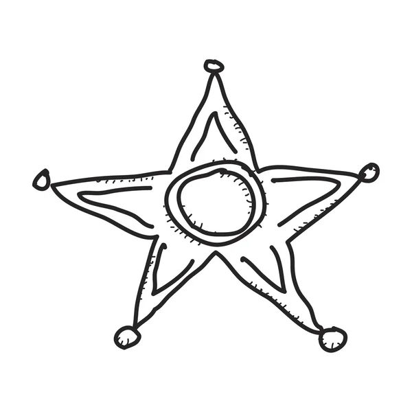 Doodle simples de uma estrela — Vetor de Stock