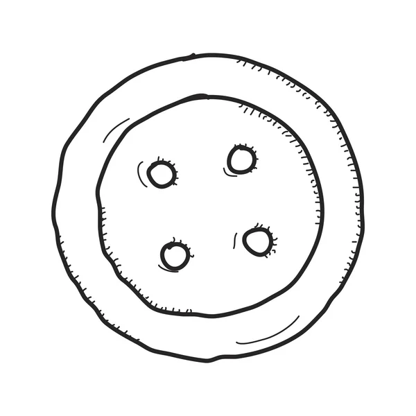 Doodle simples de um botão —  Vetores de Stock