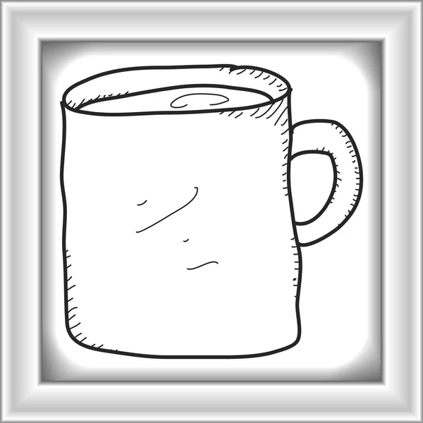 Garabato simple de una taza — Archivo Imágenes Vectoriales