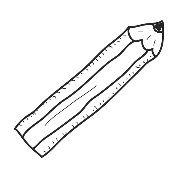 简便的一支铅笔的涂鸦 — 图库矢量图片