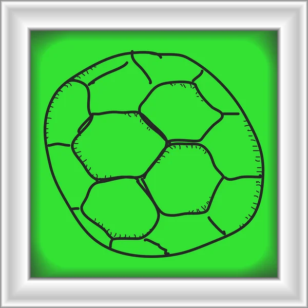 Doodle sederhana dari sepak bola - Stok Vektor