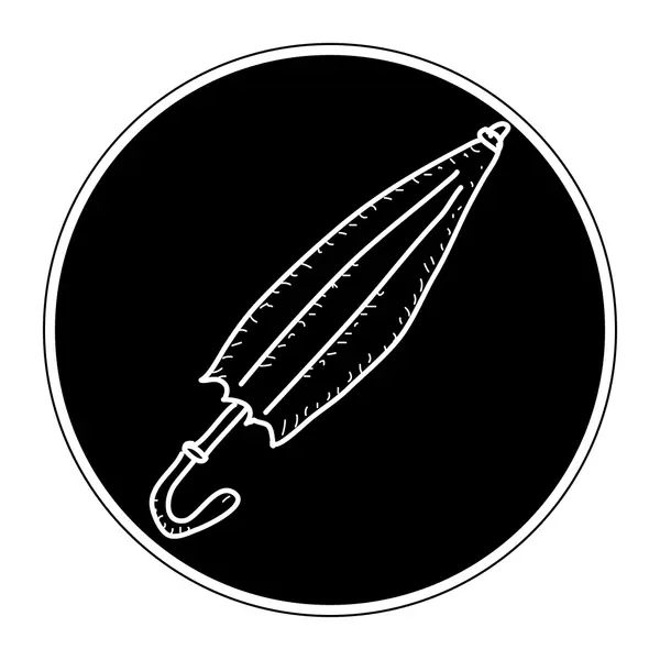 Bir şemsiye basit doodle — Stok Vektör