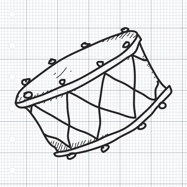 Enkla doodle för en trumma — Stock vektor