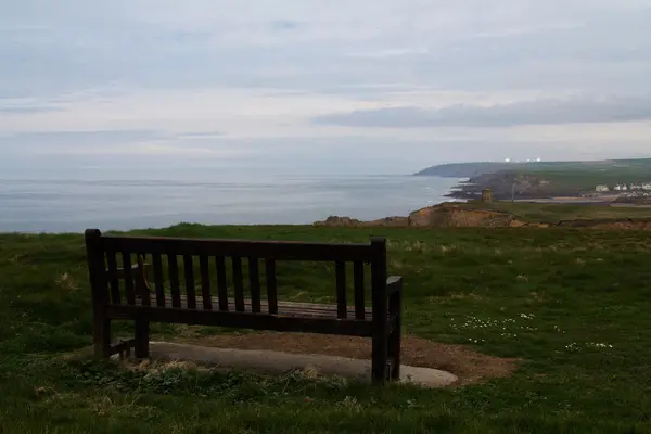 Vista de la costa cerca de Bude en Cornwall —  Fotos de Stock