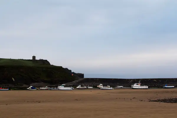 Widok z plaży w Bude Cornwall — Zdjęcie stockowe