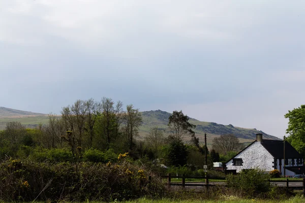 Vista sulle colline di Oakhampton, Cornovaglia — Foto Stock
