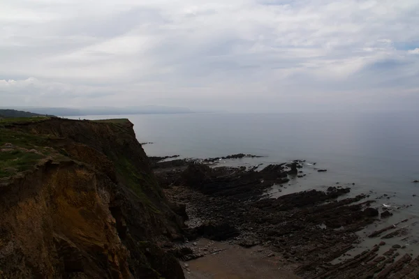 Widok z nadbrzeżne ścieżki między Widemouth Bay i Bude — Zdjęcie stockowe