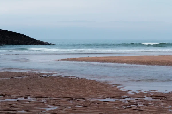Visa över Summerleaze stranden vid Bude i Cornwall — Stockfoto