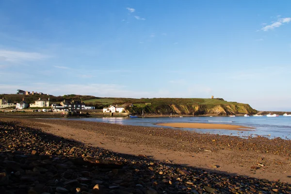 Переглянути від пляжу в місті Bude в Корнуоллі — стокове фото