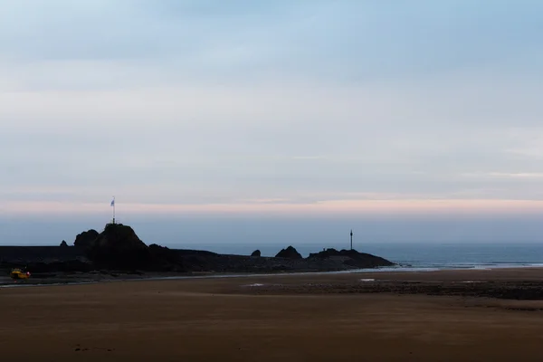 Переглянути від пляжу у місті Bude, Cornwall — стокове фото