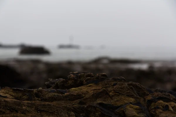 Ondas sobre as rochas na praia — Fotografia de Stock