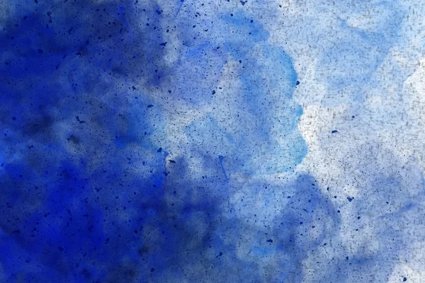 Abstraktní barevné akvarel zázemí v odstínech modré — Stock fotografie