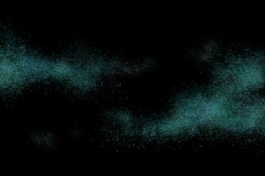 Siyah bir arka plan üzerinde renkli soyut toz patlama