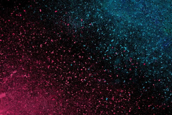 Färgglad abstrakt pulver explosion på en svart bakgrund — Stockfoto