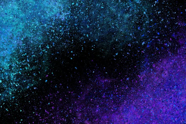 Kleurrijke abstracte poeder explosie op een zwarte achtergrond — Stockfoto