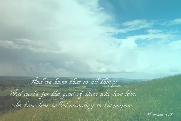 Inspirierende Verse aus der Bibel auf verschwommenem Hintergrund — Stockfoto