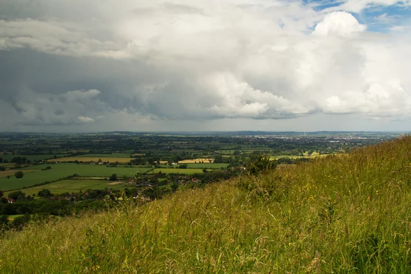 Vista nuvolosa sui Chilterns nel Buckinghamshire — Foto Stock