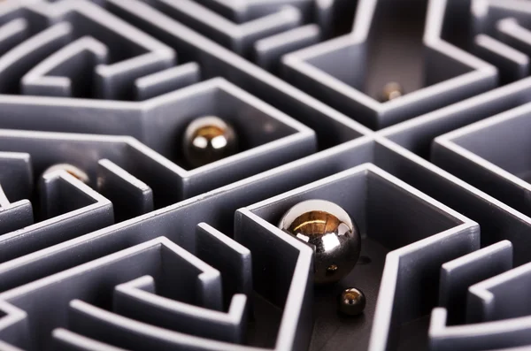 Close up of a grey labyrinth or maze — Stock Photo, Image