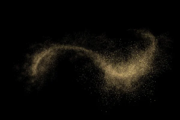 Explosion de poudre abstraite colorée sur fond noir — Photo
