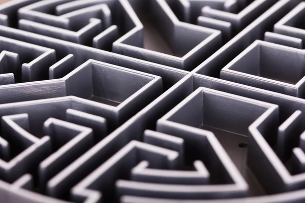 Gros plan d'un labyrinthe ou labyrinthe gris — Photo