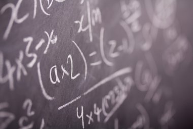Blackboard matematik denklemler, yakın çekim