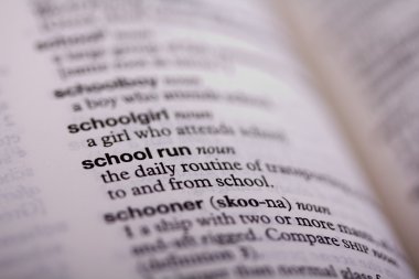 Sözlükteki kelimelerin yakın çekim