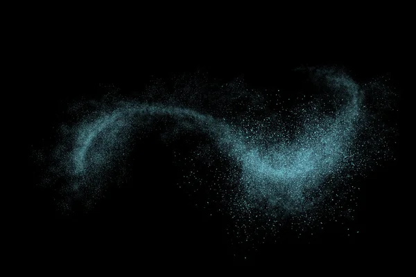 Барвистий абстрактний вибух пороху на чорному тлі — стокове фото