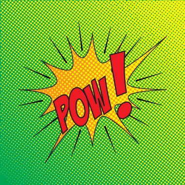 Renkli çizgi roman tarzı patlama vektör etkisi