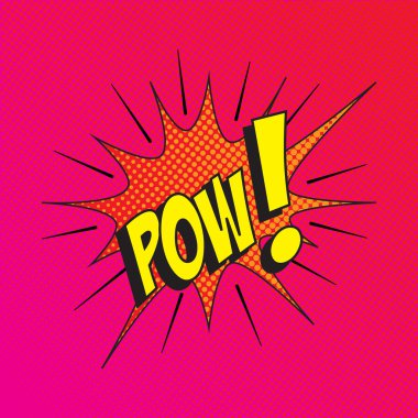 Renkli çizgi roman tarzı patlama vektör etkisi